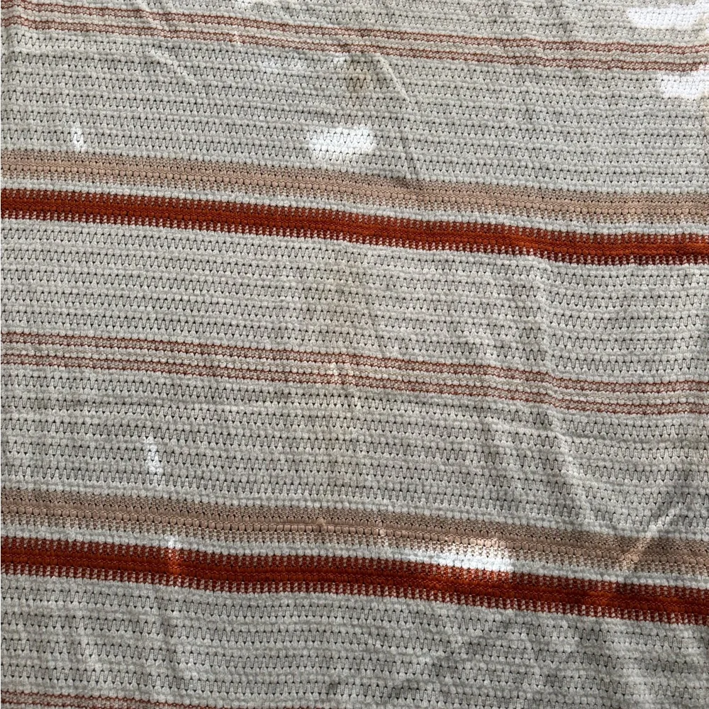 Vintage 1970s Everlon Fabrics Corp Perma Press Open Weave Curtain, 43